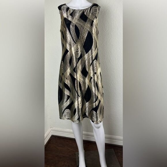 Frank Lyman Metallic Swirl Dress - Picture 1 of 12